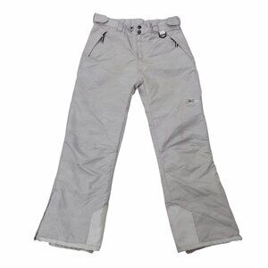 Swiss ALPS Cargo Snow Pants Youth Large 14/16 Gray Insulated Ankle Zip Winter